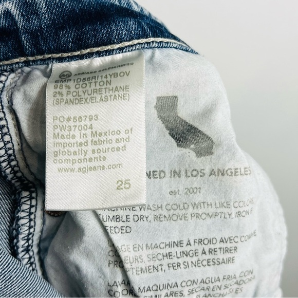 AG Women's Blue Farrah bootcut crop Jeans blue size 25 - Picture 7 of 9